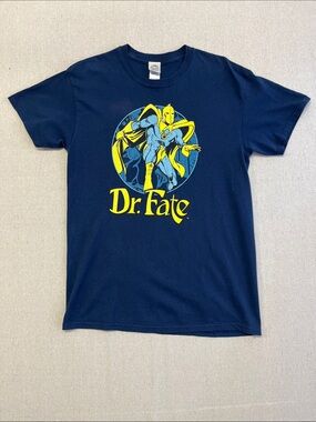 DC Comics Dr. Fate Graphic Tee Shirt Navy Blue Adult Medium Comic Book